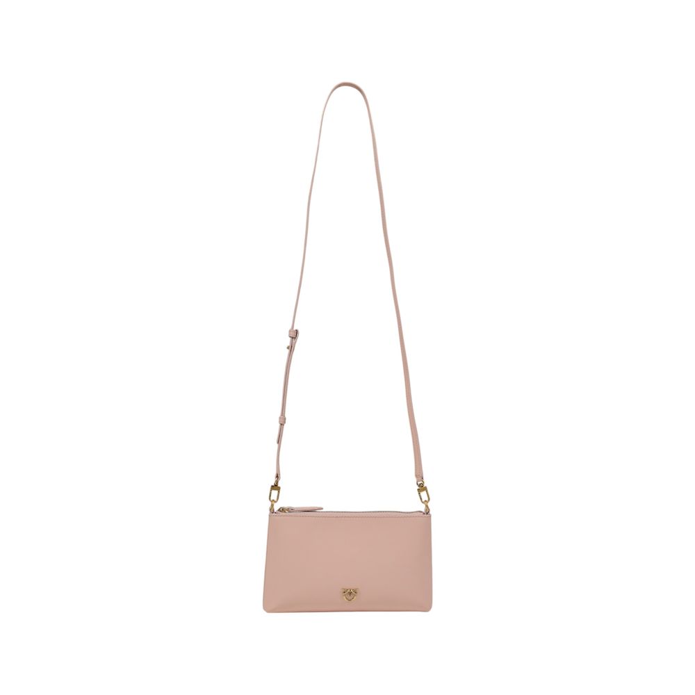 Pink Leather Clutch Bag