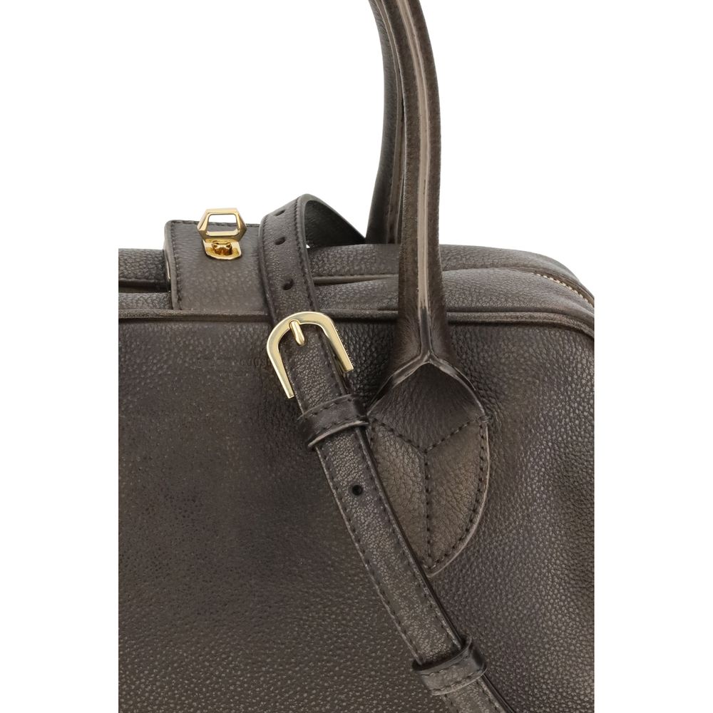 VITA BAG TREATED LEATHER BODY GOLD METAL