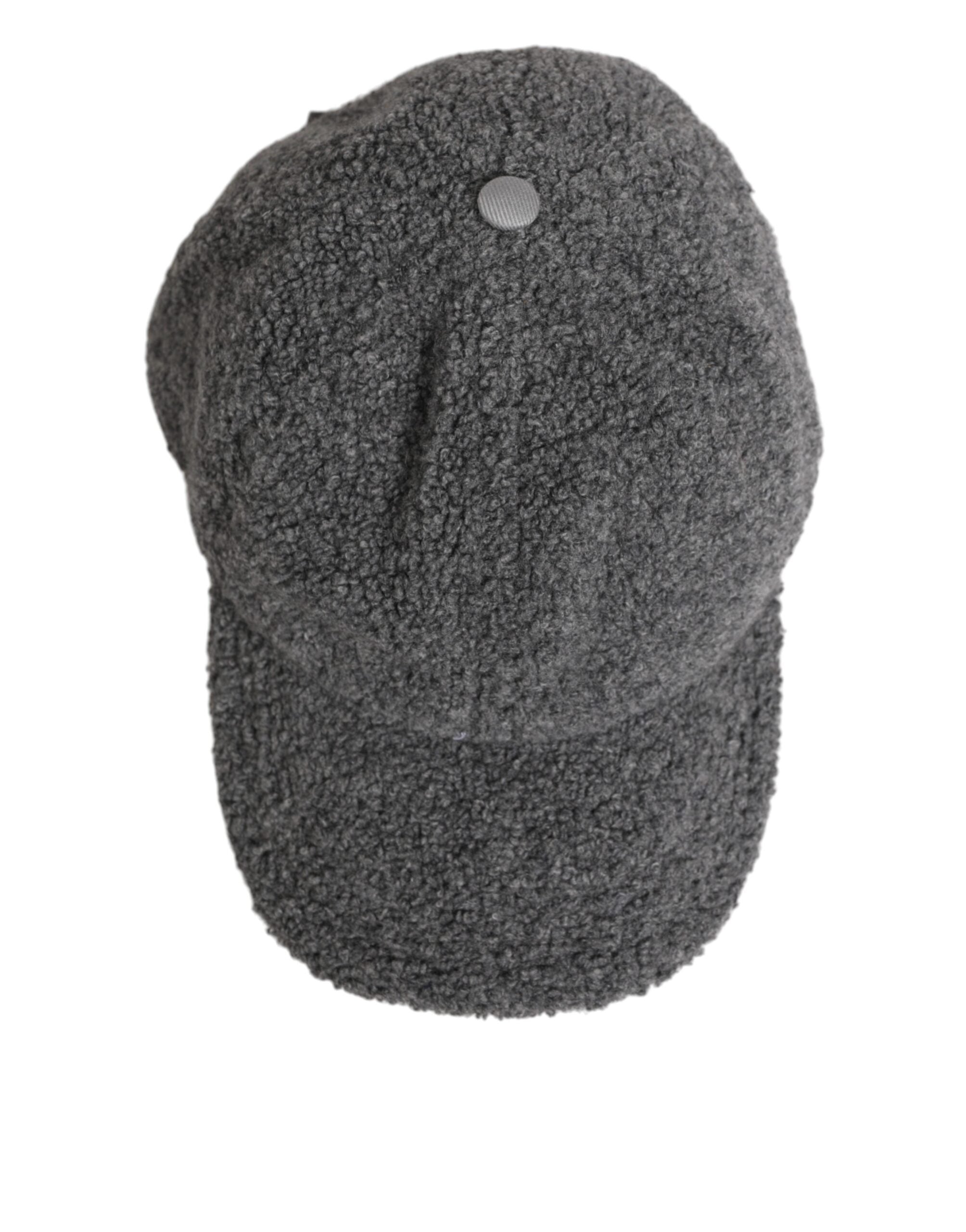 Gray Wool Fleece Rapper Men Baseball Capello Hat