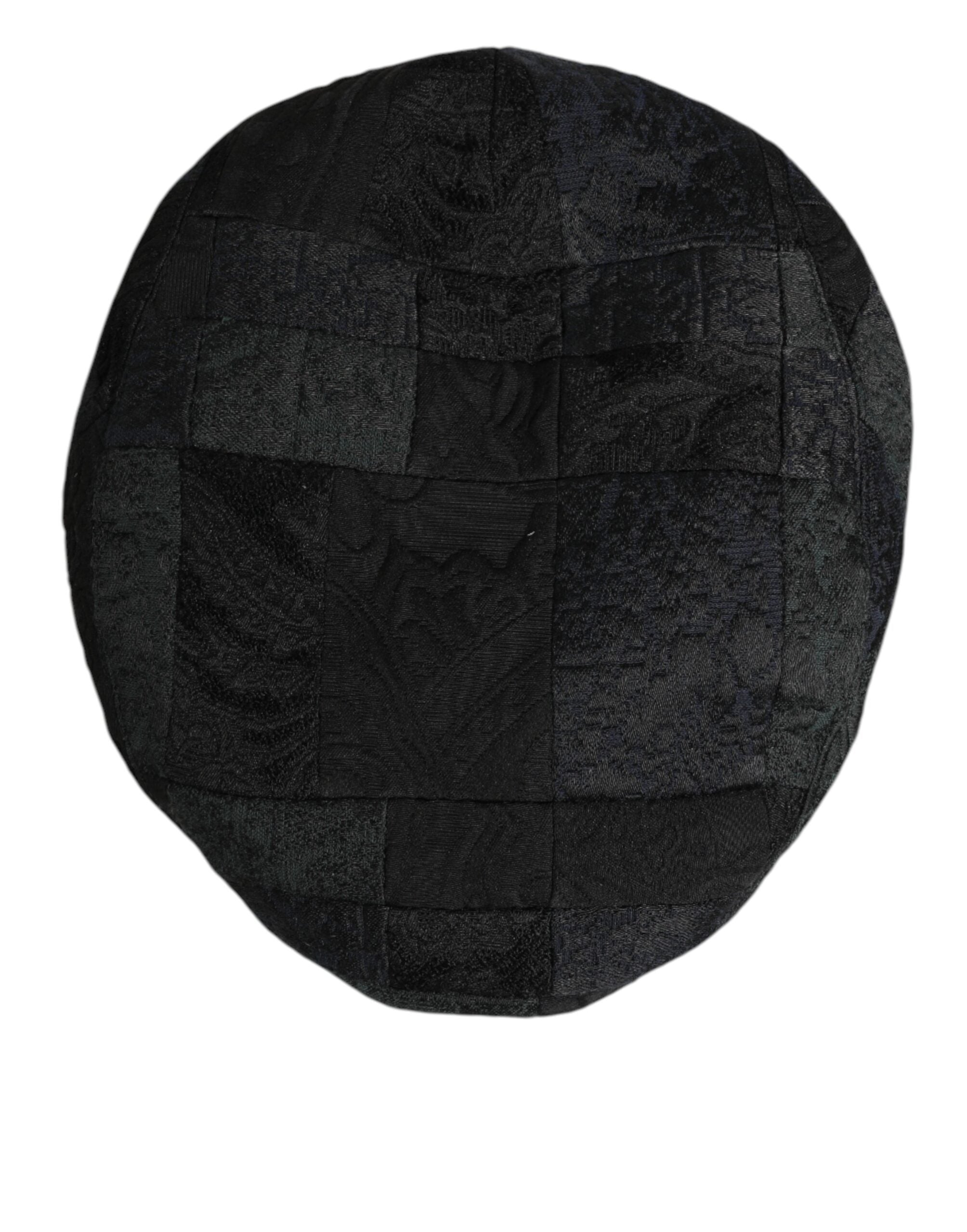 Black Polyester Newsboy Men Cloth Capello Hat