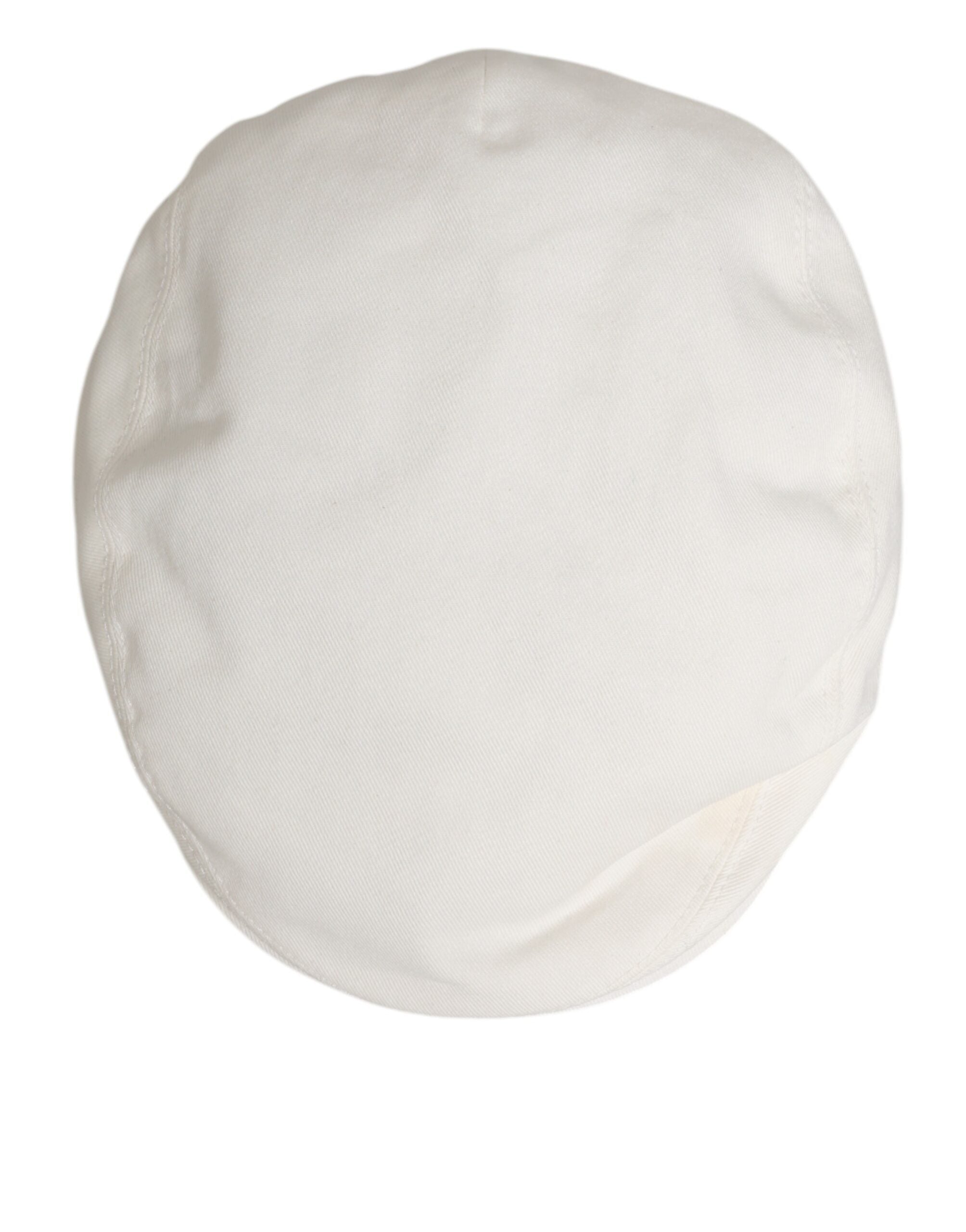 White Cotton Newsboy Cloth Capello Men Cap Hat