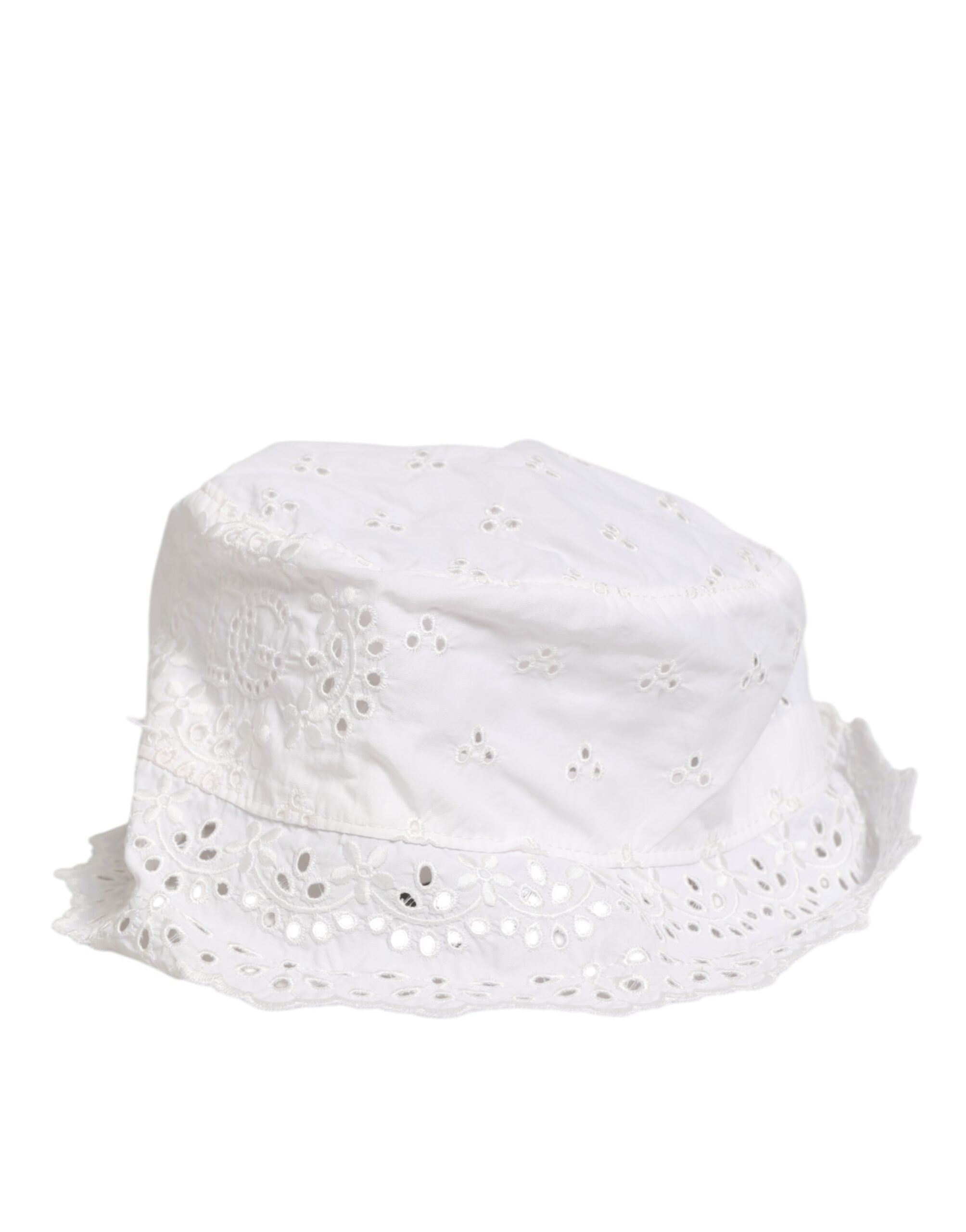 White Nylon Cut Out Bucket Logo Capello Hat