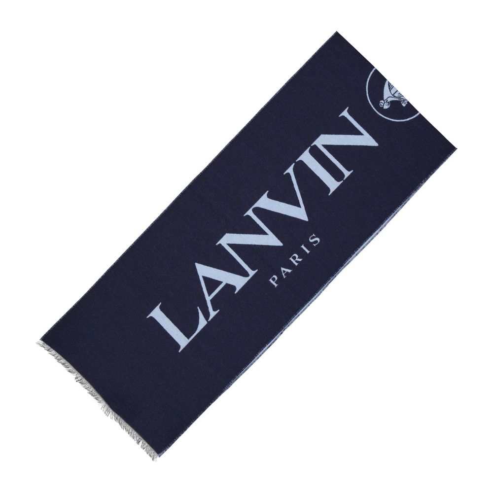 Wool And Silk Logo Scarf