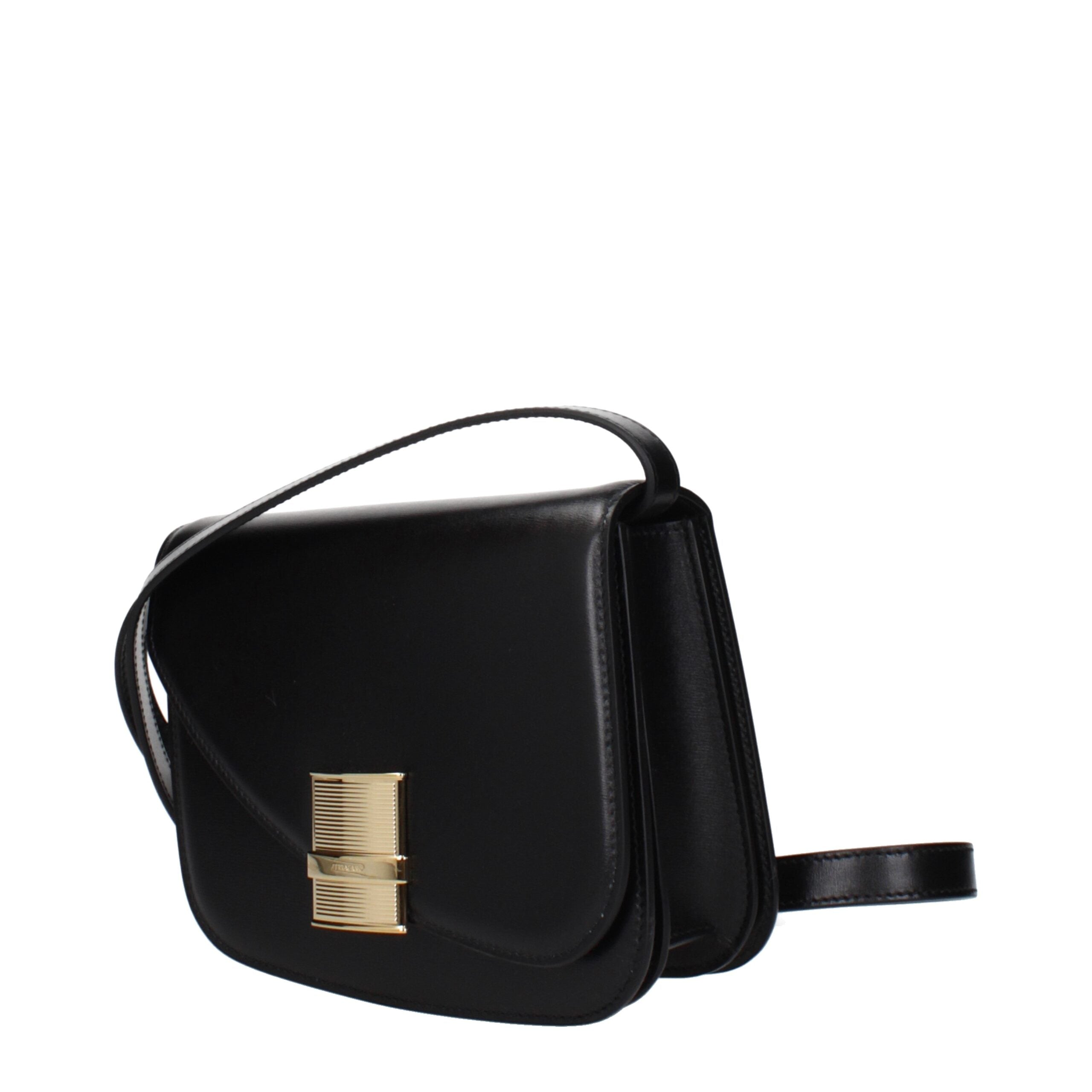 Black Leather Crossbody Bag