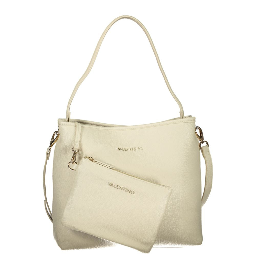 Beige Polyurethane Women Shoulder Bag