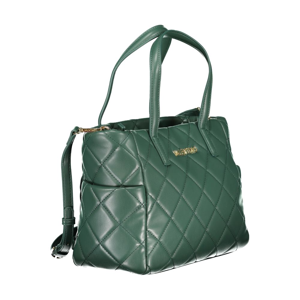 Green Polyurethane Women's Bag