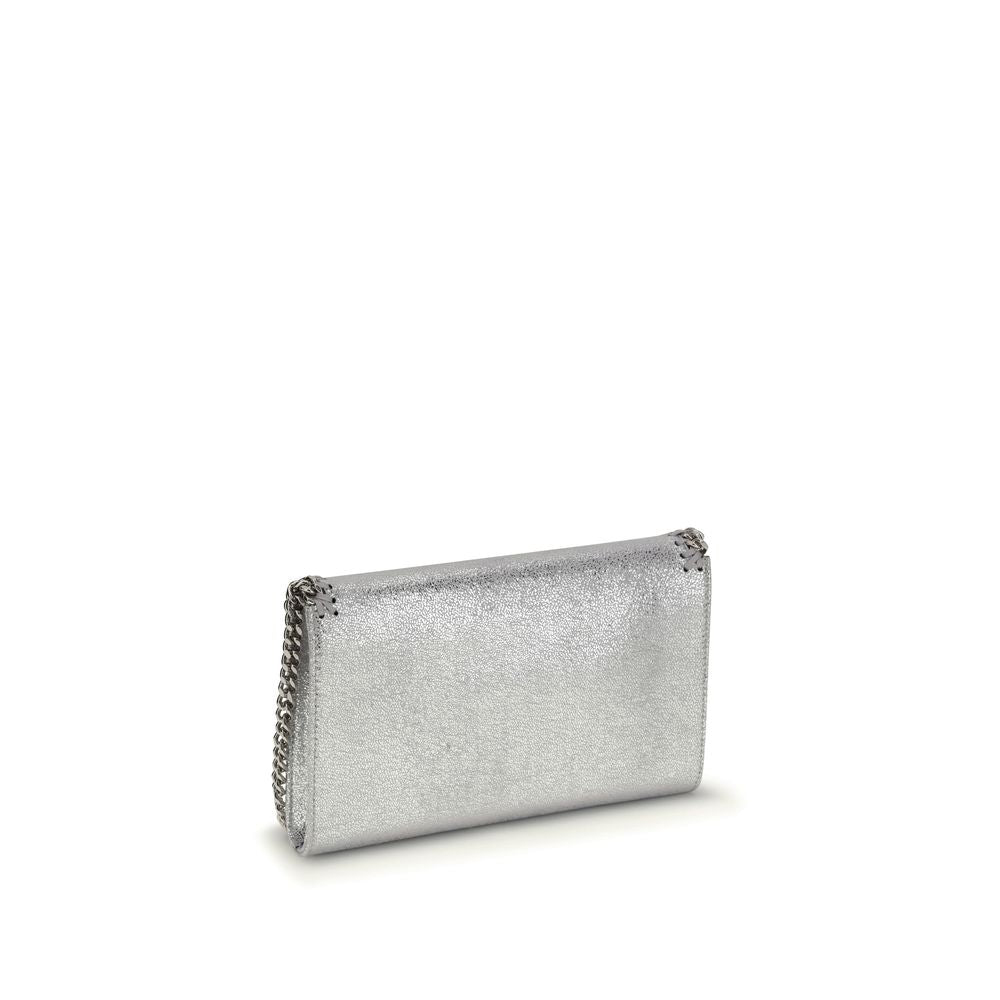 Silver Polyester Shoulder Bag