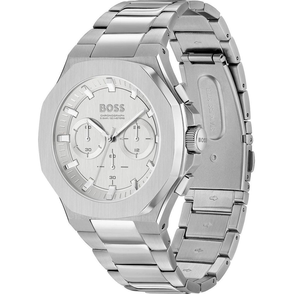 Gray Stainless Steel Dress Watch