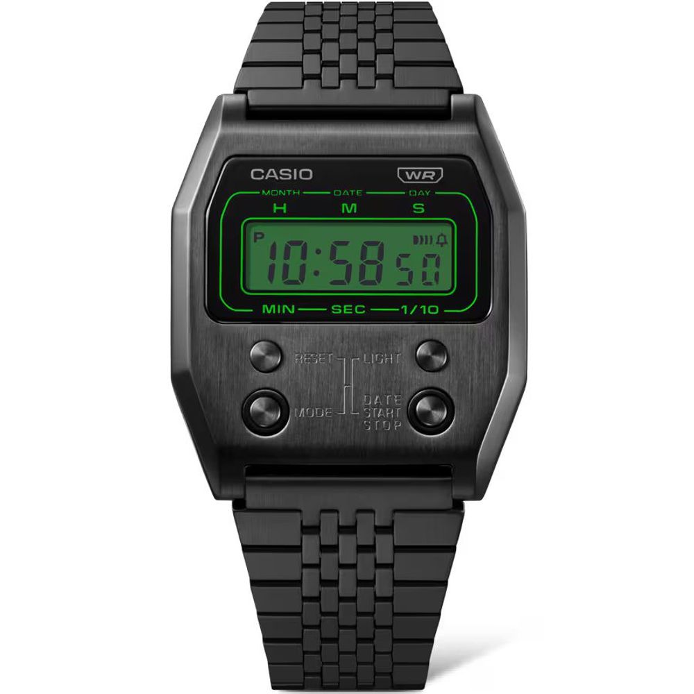 Black Stainless Steel Digital Watch