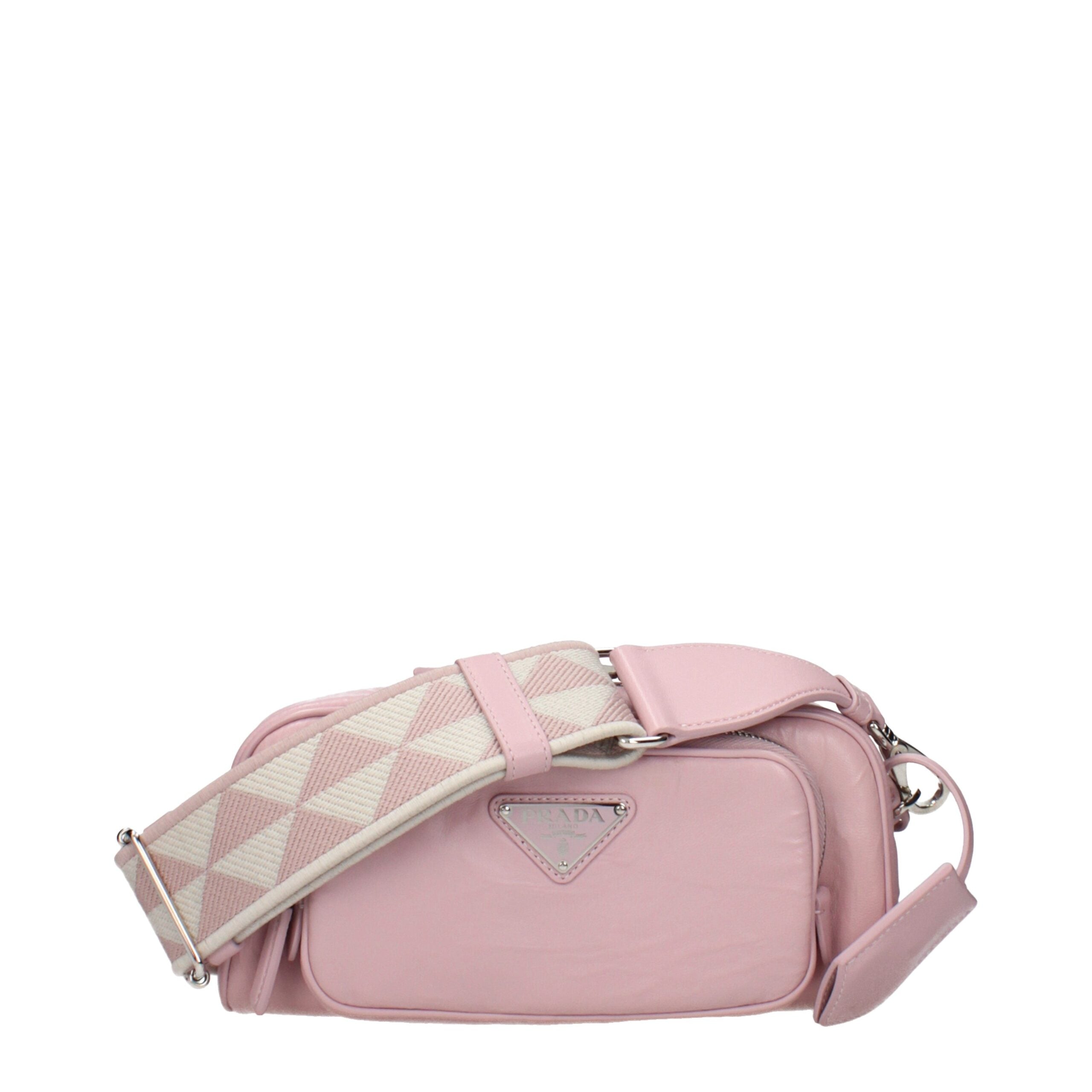 Pink Leather Crossbody Bag