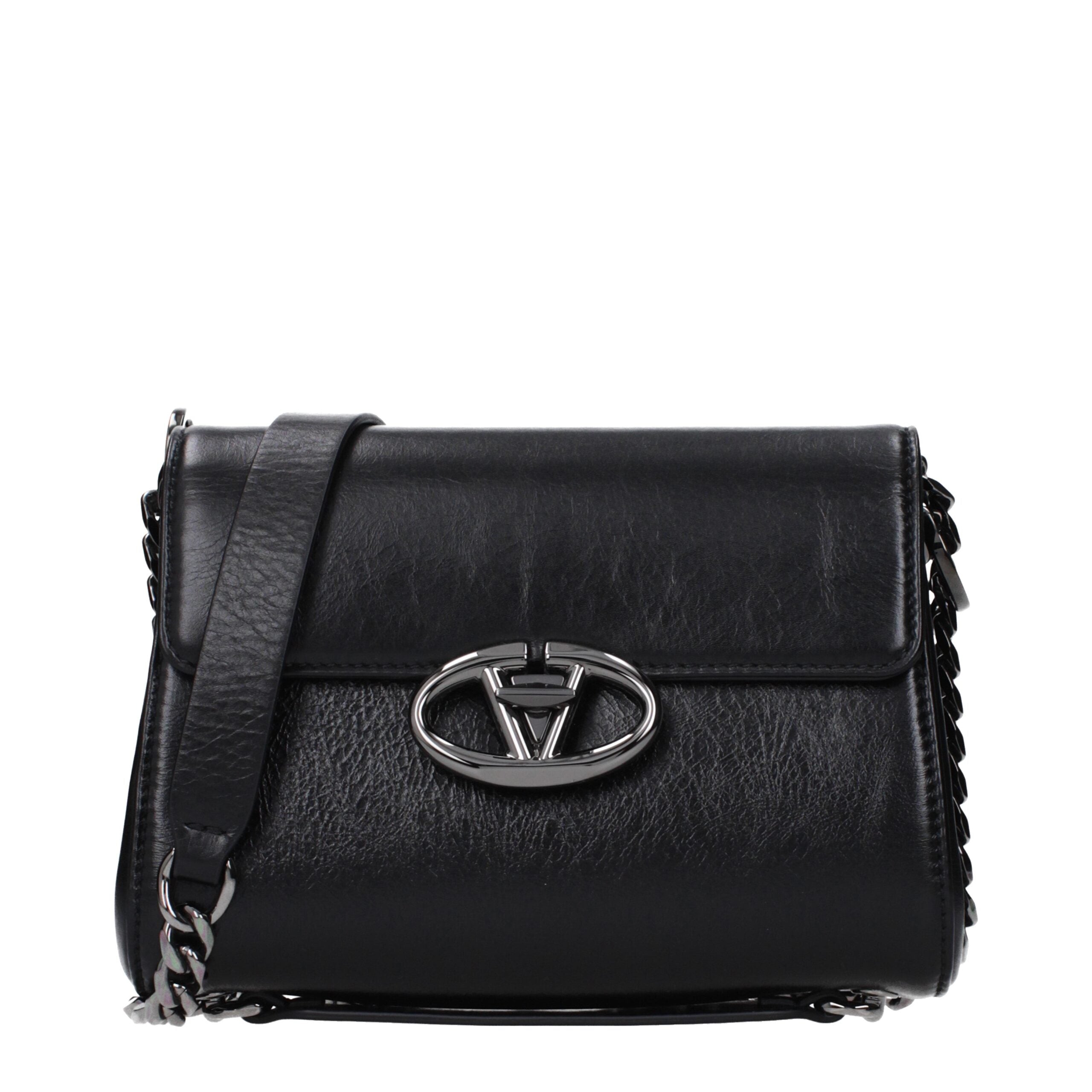 Black Leather Crossbody Bag