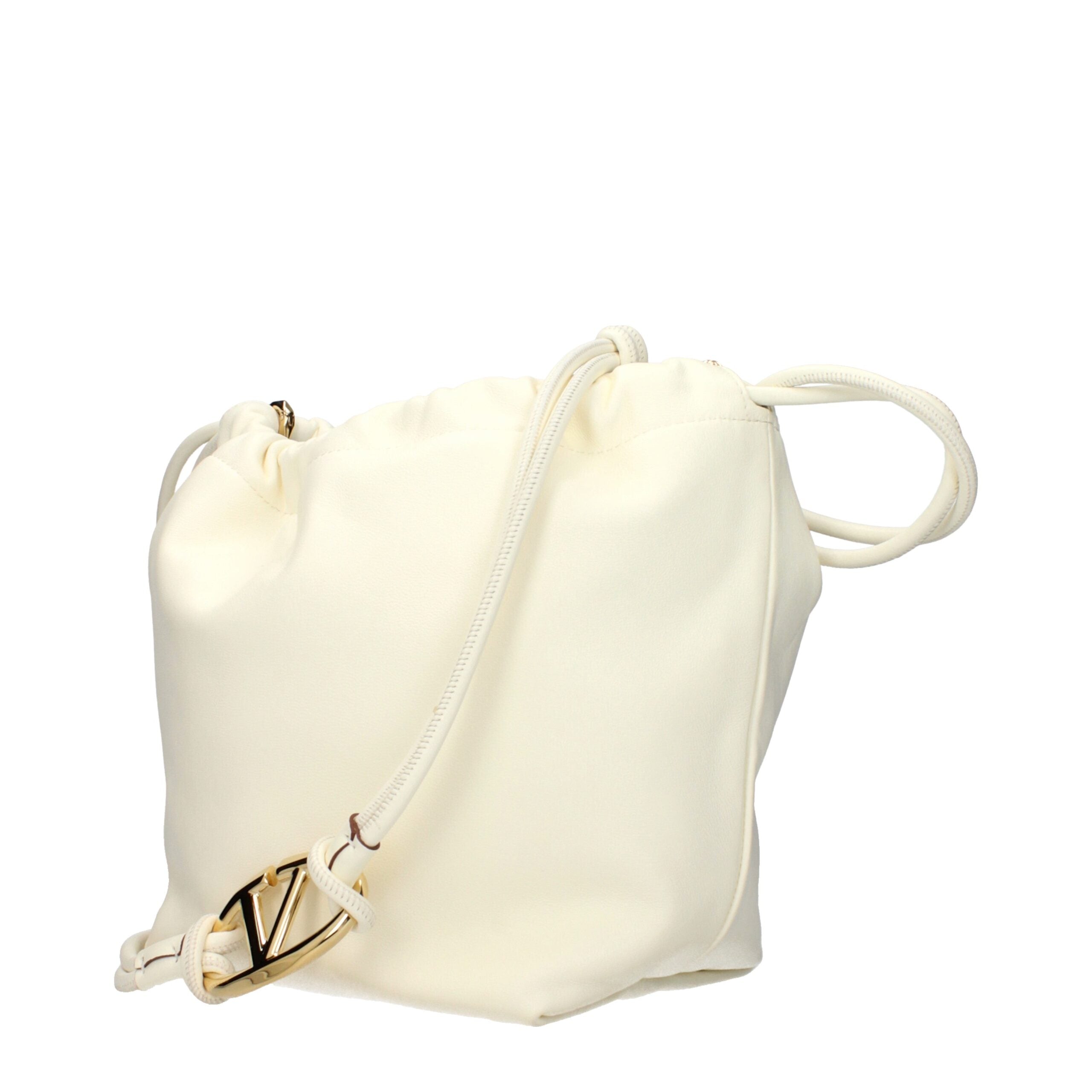 Beige Leather Shoulder Bag