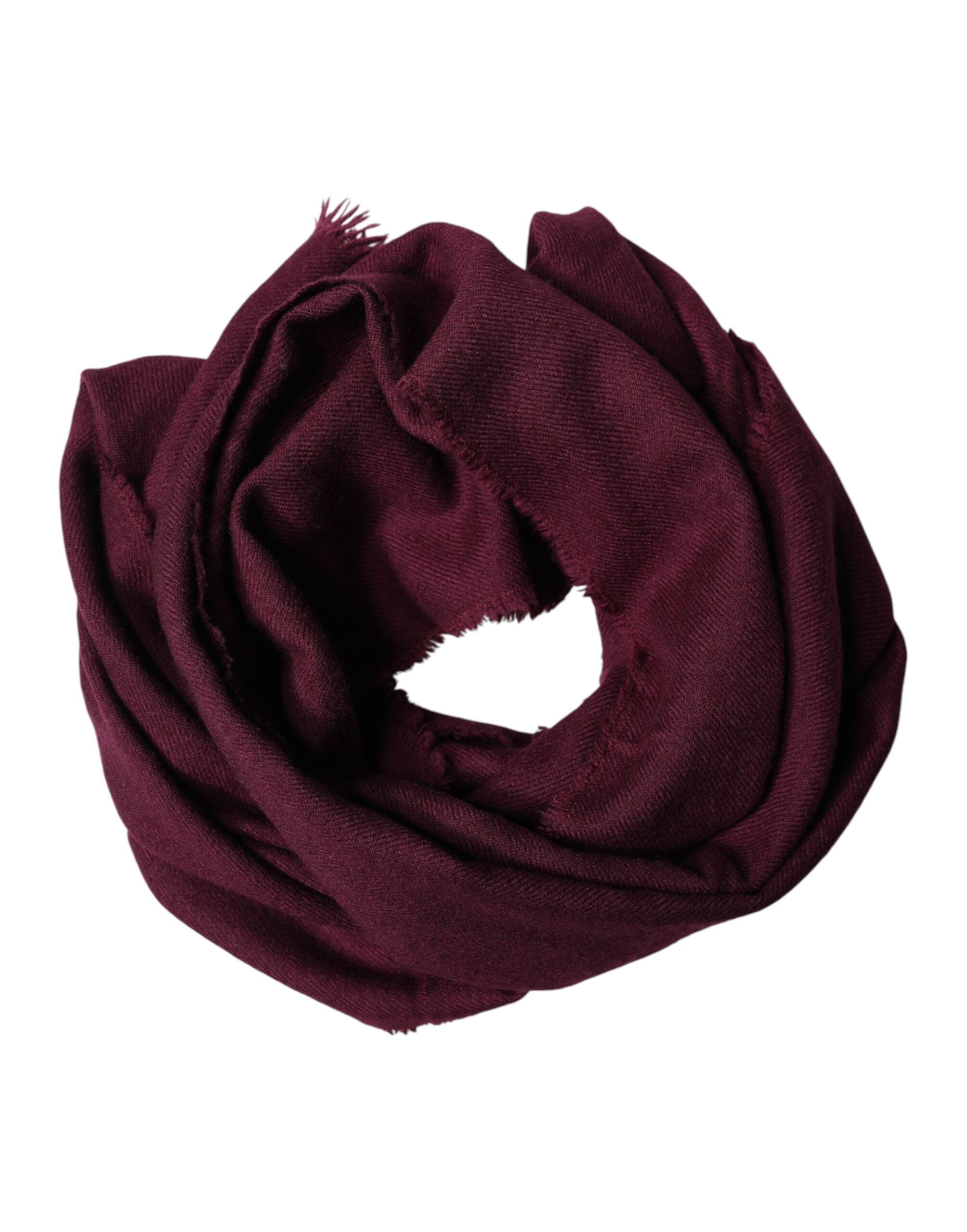 Maroon Cashmere Fringes Neck Wrap Shawl Scarf