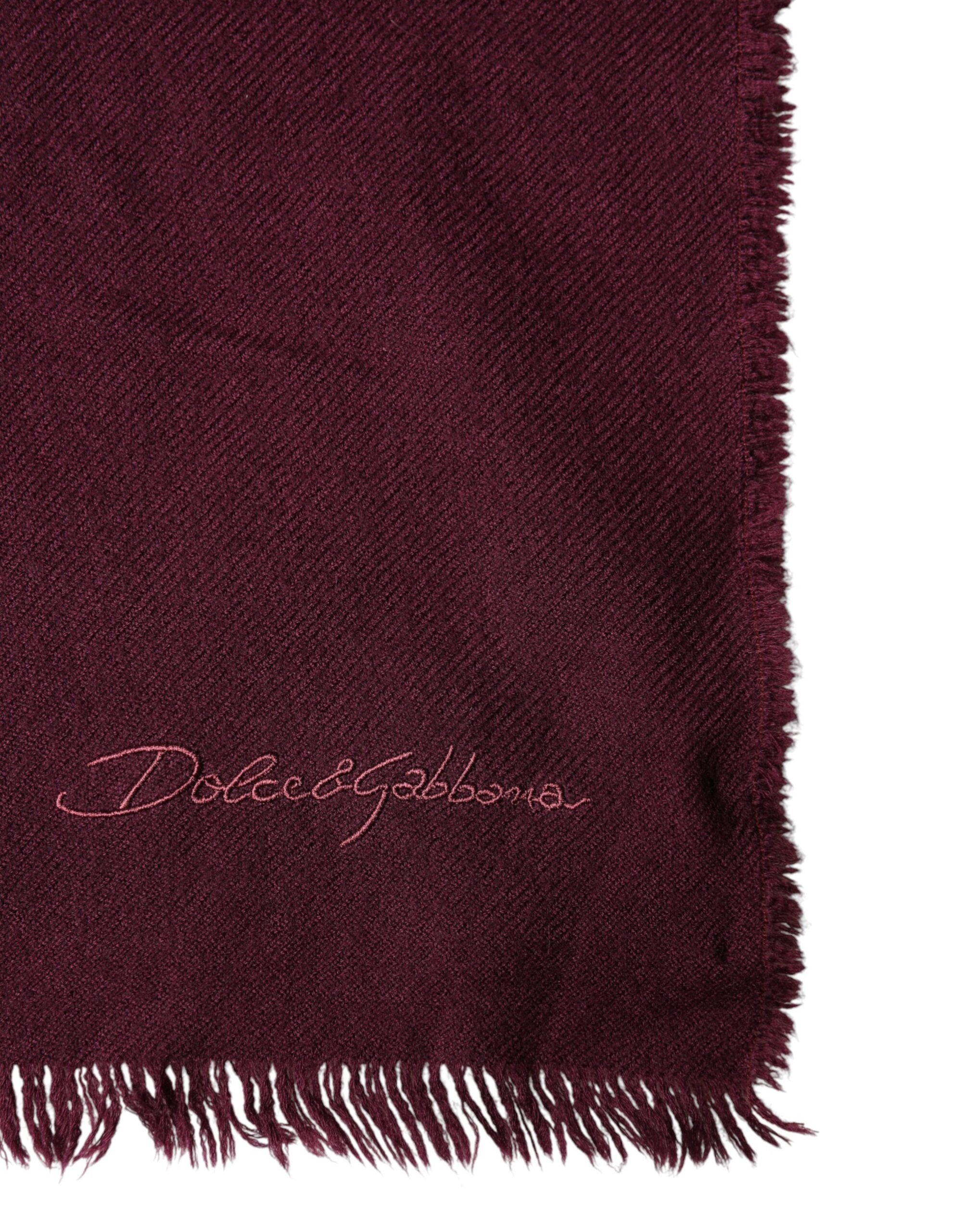 Maroon Cashmere Fringes Neck Wrap Shawl Scarf