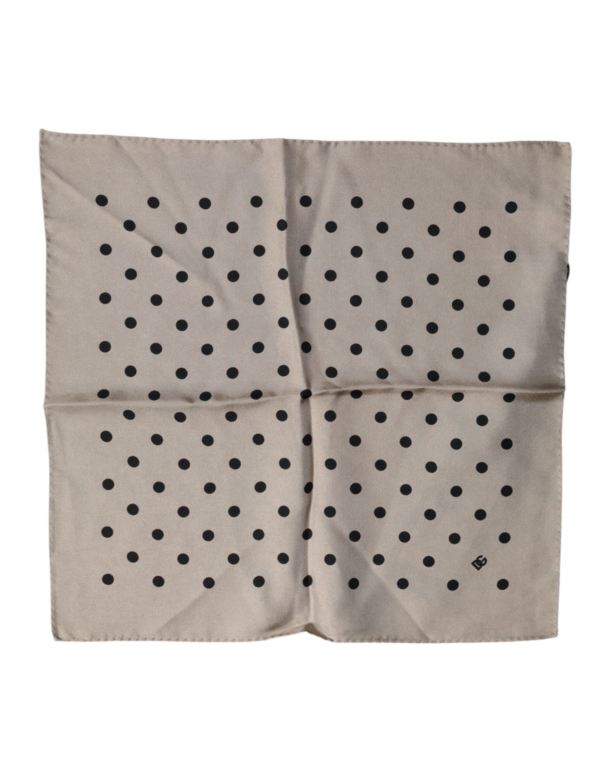 Brown Polka Dot Square Handkerchief Scarf