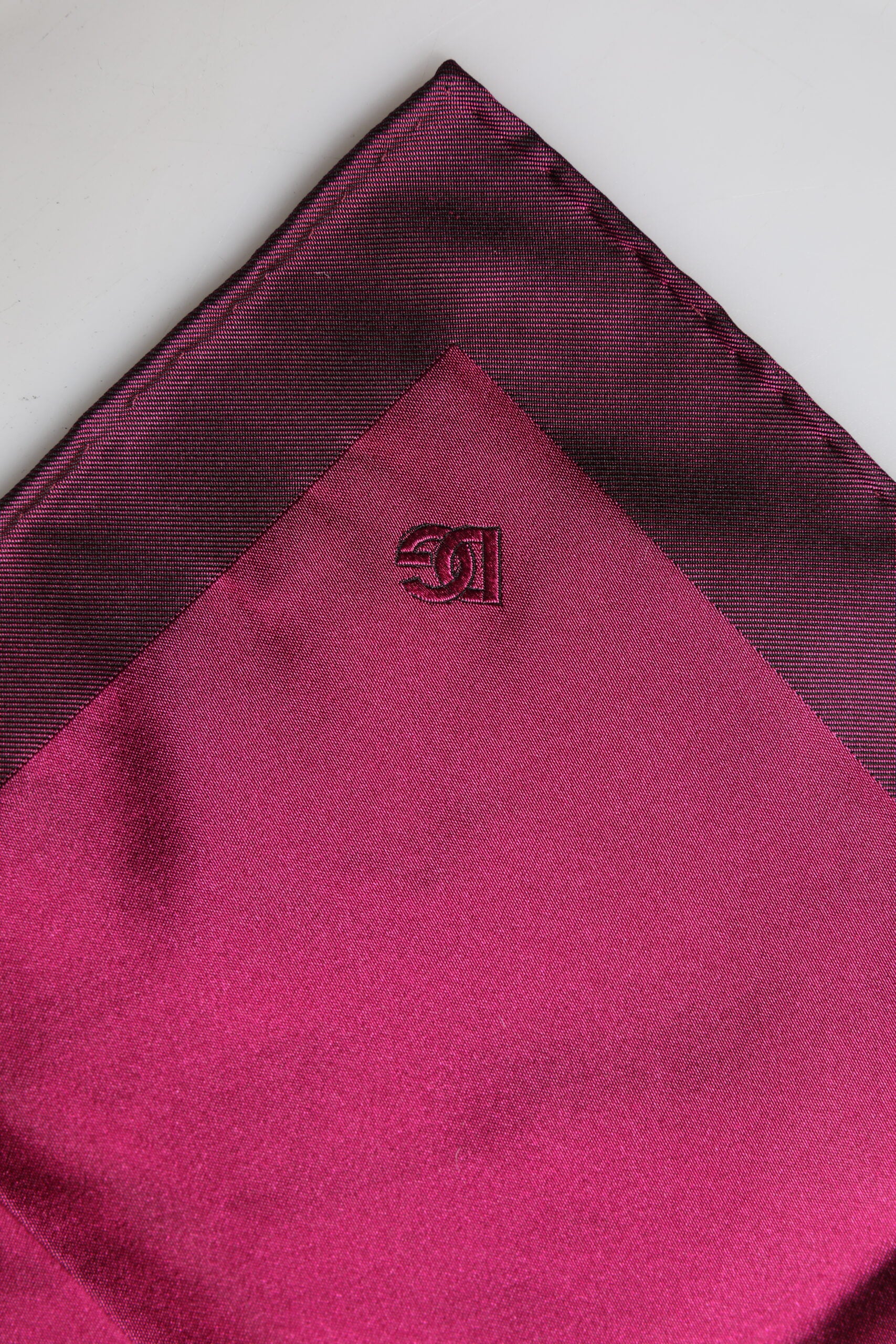 Maroon Silk Lace Stole Square Foulard Scarf