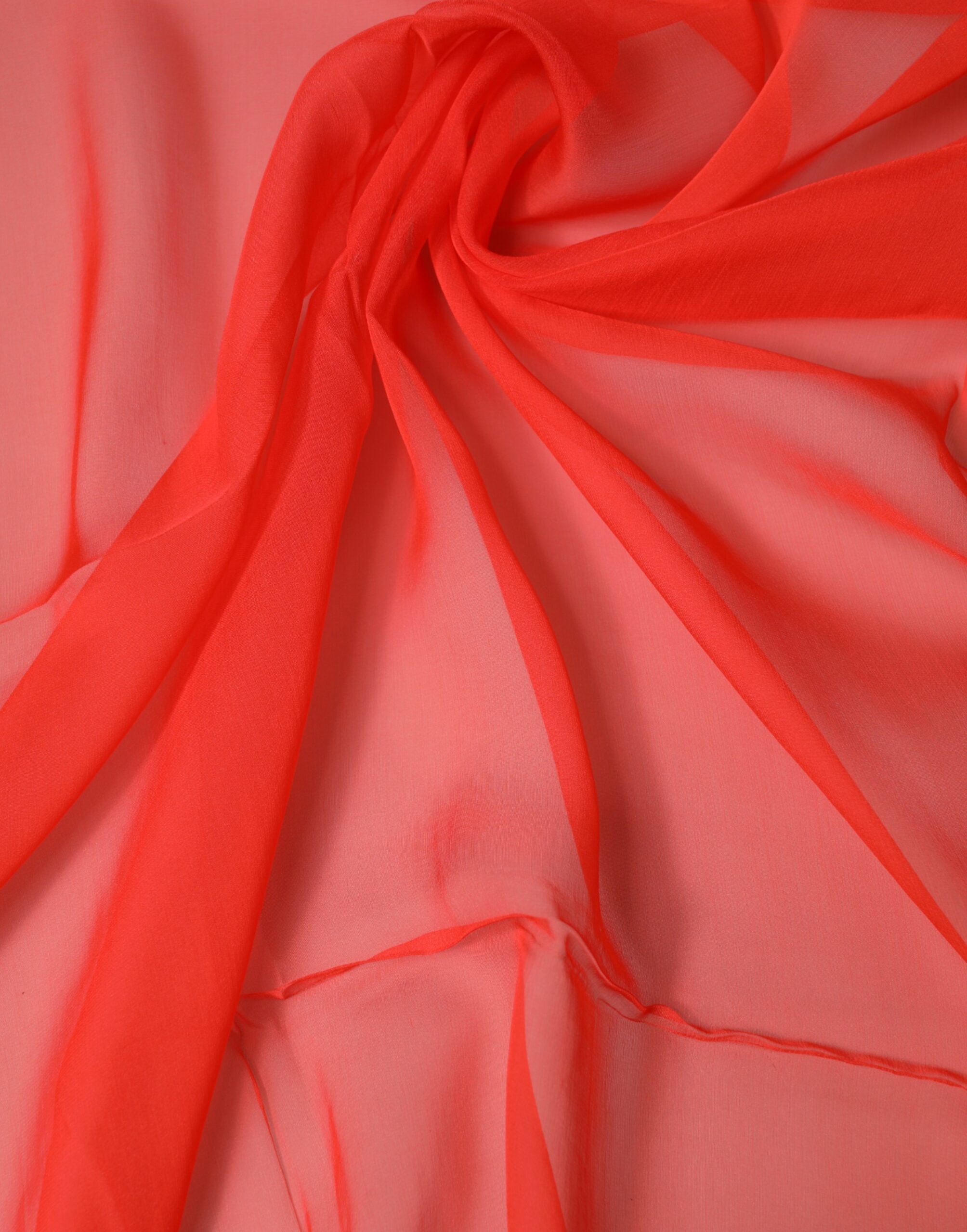 Red Stole Silk Neck Wrap Shawl Scarf
