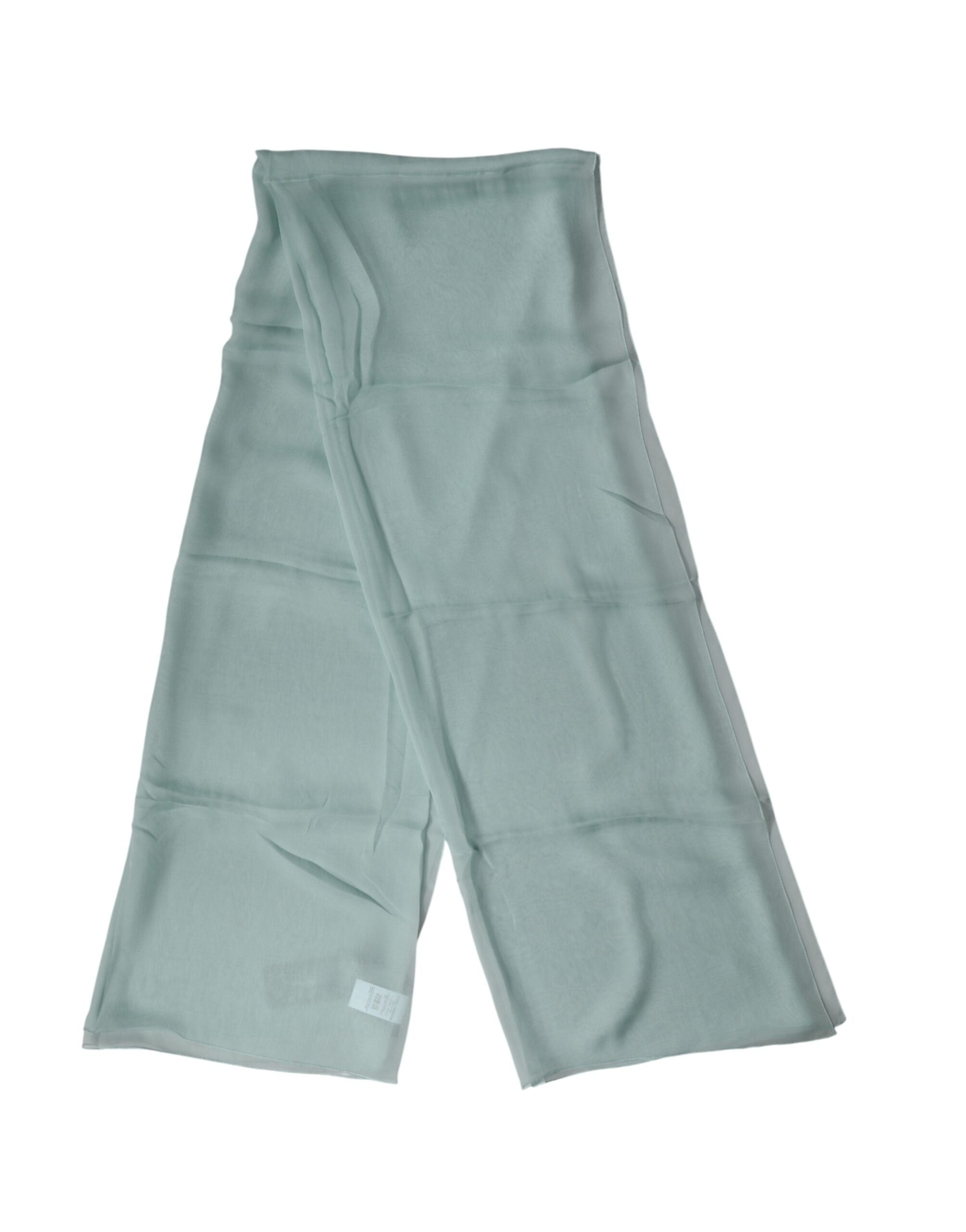 Light Teal Silk Stole Neck Wrap Shawl  Scarf