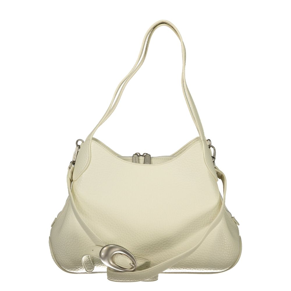 Bianco Polyurethane Women Handbag