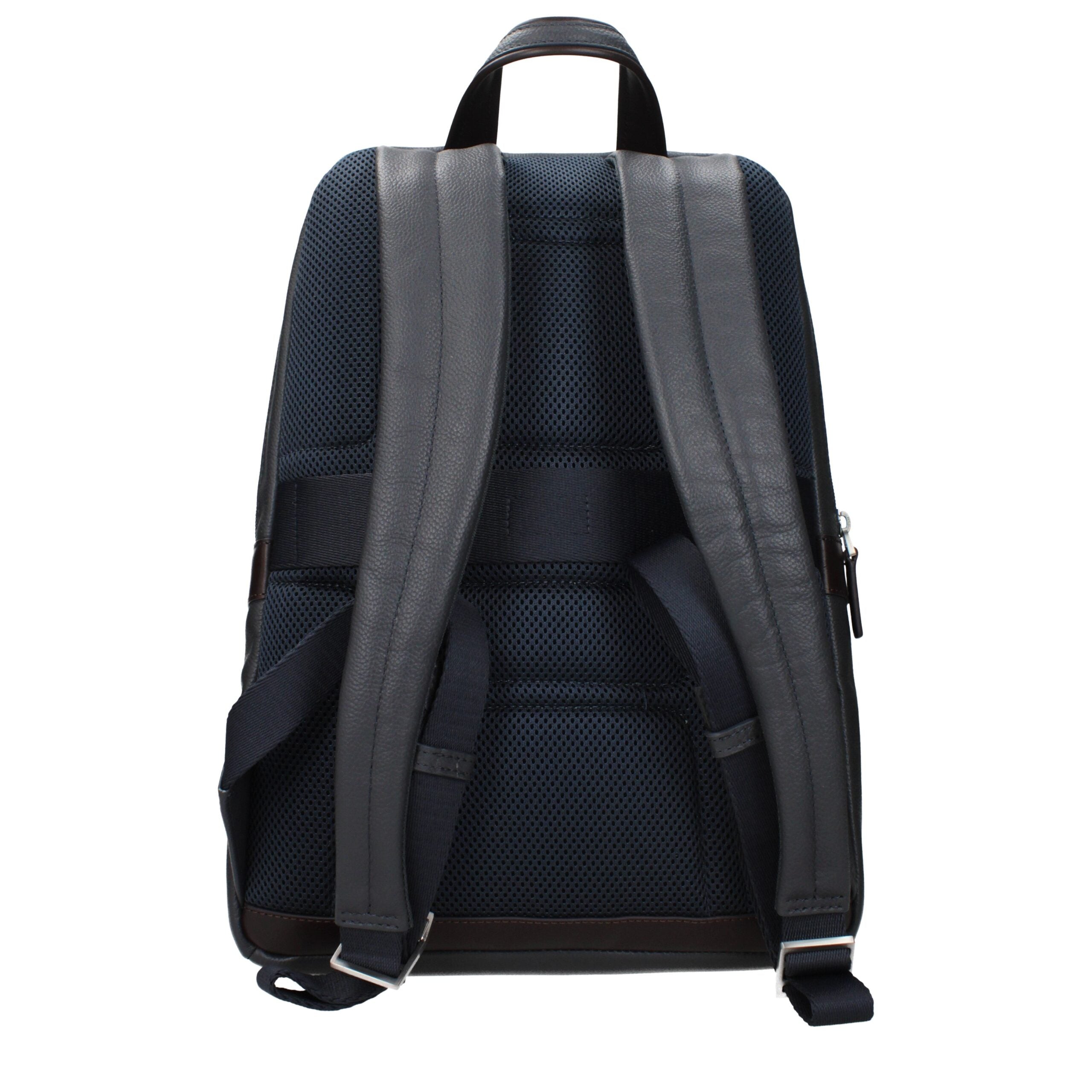 Gray Leather Backpack